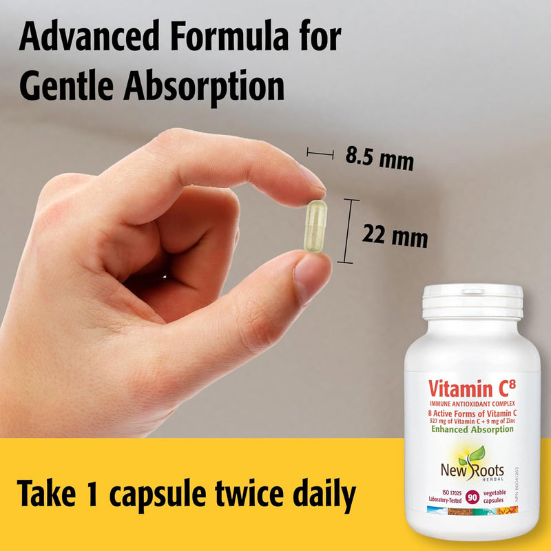 New Roots Herbal - Vitamin C Immune Antioxidant Complex 527MG of Vitamin C - 90 Capsules