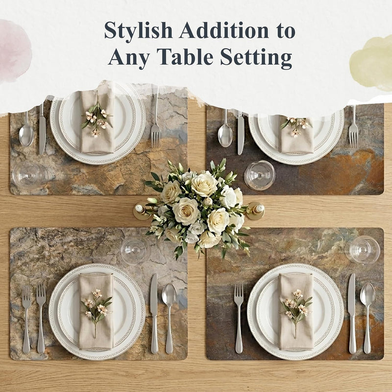 Pimpernel - Earth Slate Place Mats (Set of 4)