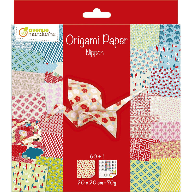Avenue Mandarine - Origami Kit - Nippon | 60 Sheets / 20 x 20 cm / 7.9 x 7.9 in