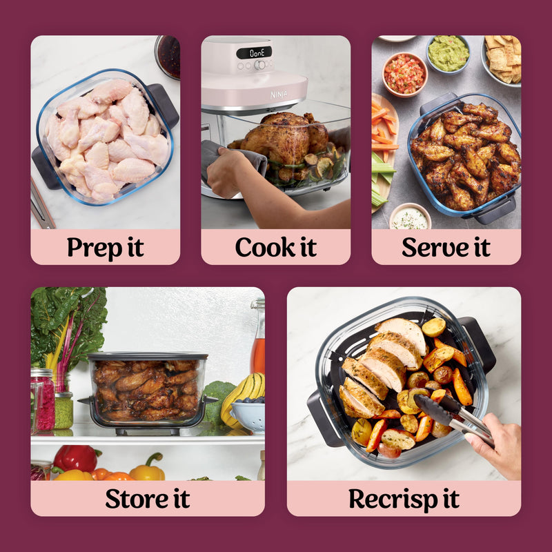 Ninja Crispi Pro Glass Air Fryer AS101CRS, Rose