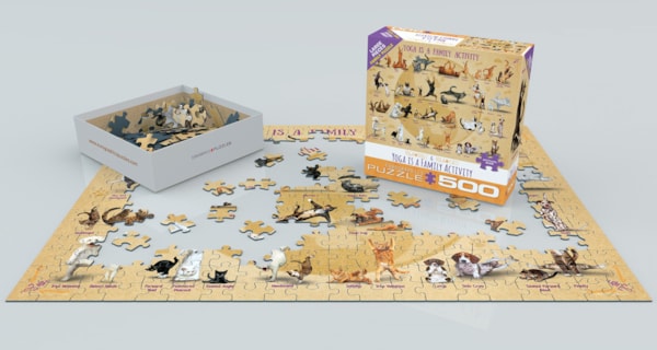 Eurographics - 500 Piece Jigsaw Puzzle - Yoga Is A Family Activity | Large Pieces