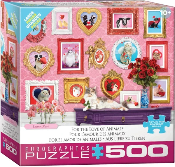 Eurographics - 500 Piece Jigsaw Puzzle - For the Love of Animals By Leann Kate
