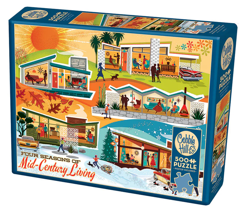 Cobble Hill - 500 Piece Puzzle - Four Seasons of Mid-Century Living