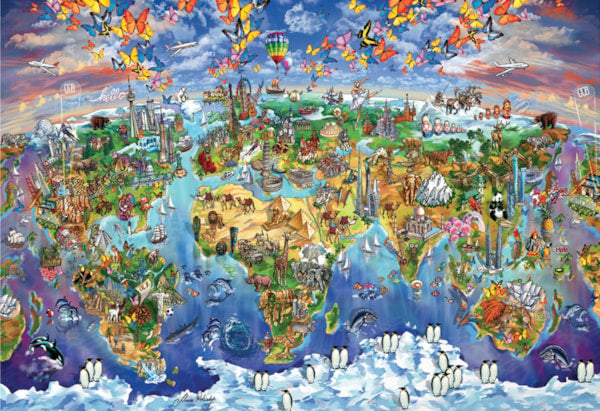 Eurographics - 5000 Piece Jigsaw Puzzle - World Wonders - Maria Rabinky Puzzles
