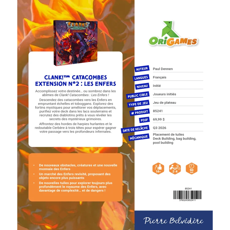 Origames - CLANK!™ CATACOMBES EXTENSION N°2 : LES ENFERS