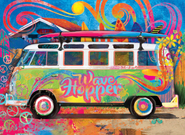 Eurographics - 550 Piece Jigsaw Puzzle - VW - Bus | Tin - Wave Hopper