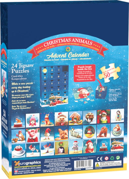 Eurographics - Advent Calendar - Christmas Animals | 24 Jigsaw Puzzles
