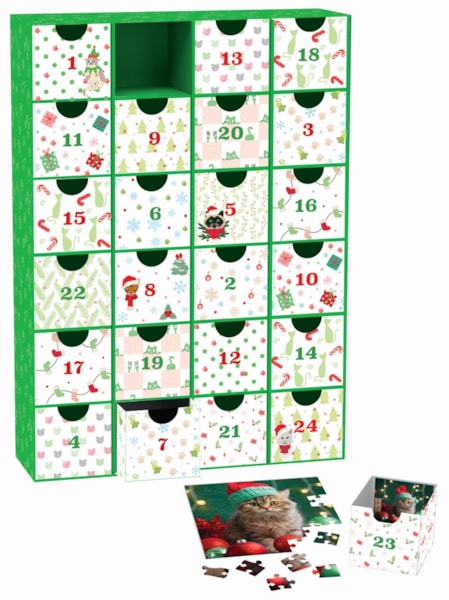 Eurographics - Advent Calendar - Christmas Whiskers | 24 Jigsaw Puzzles