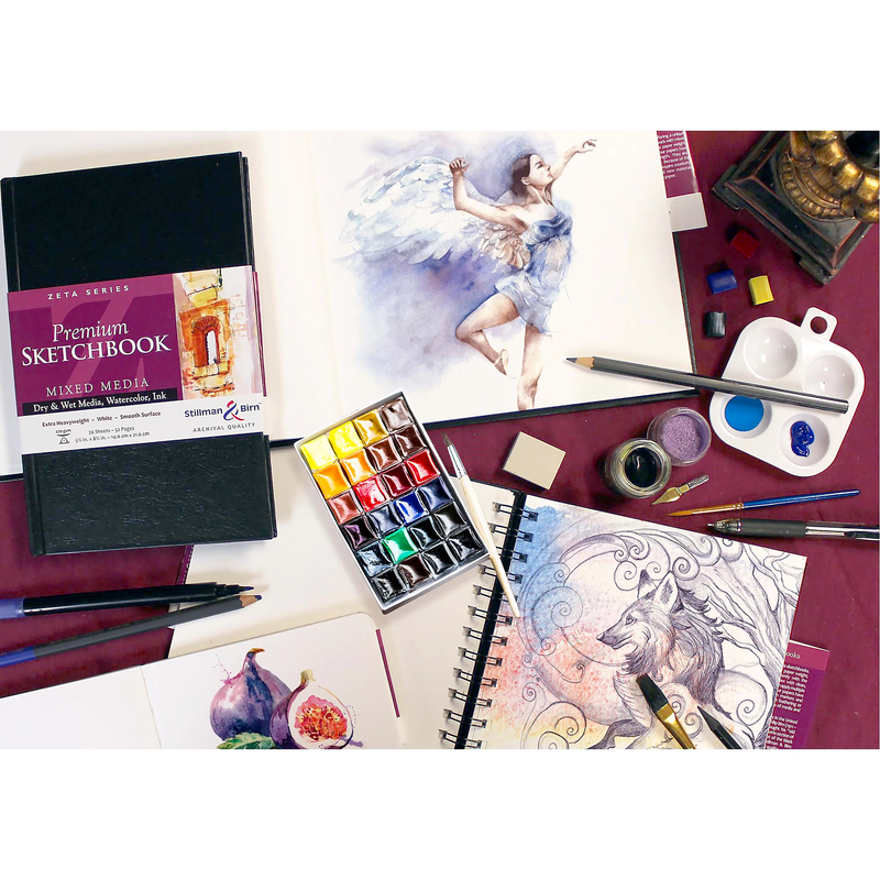 Softcover notebook Zeta: Square 270G white 26 Sheets  (7.5 x 7.5 in)