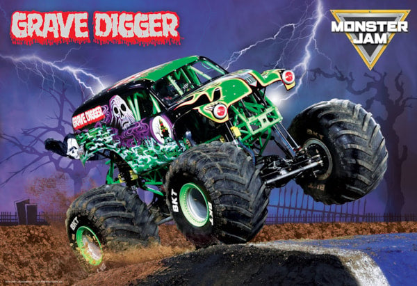 Eurographics - 100 Piece Jigsaw Puzzle - Grave Digger - Monster Jam | Lunch Bag