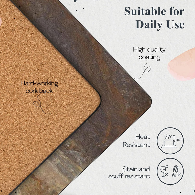 Pimpernel - Earth Slate Place Mats (Set of 4)