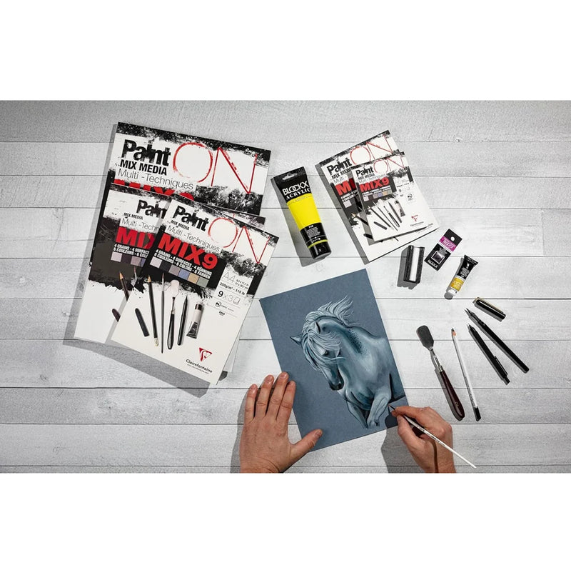 Clairefontaine - Paint'On Drawing pad Mix 27S (9X3S) Ass.A5 250g