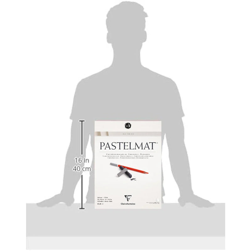 Clairefontaine - Pastelmat Pad N°3 360g White 12 Sheets 11.8x15.75in