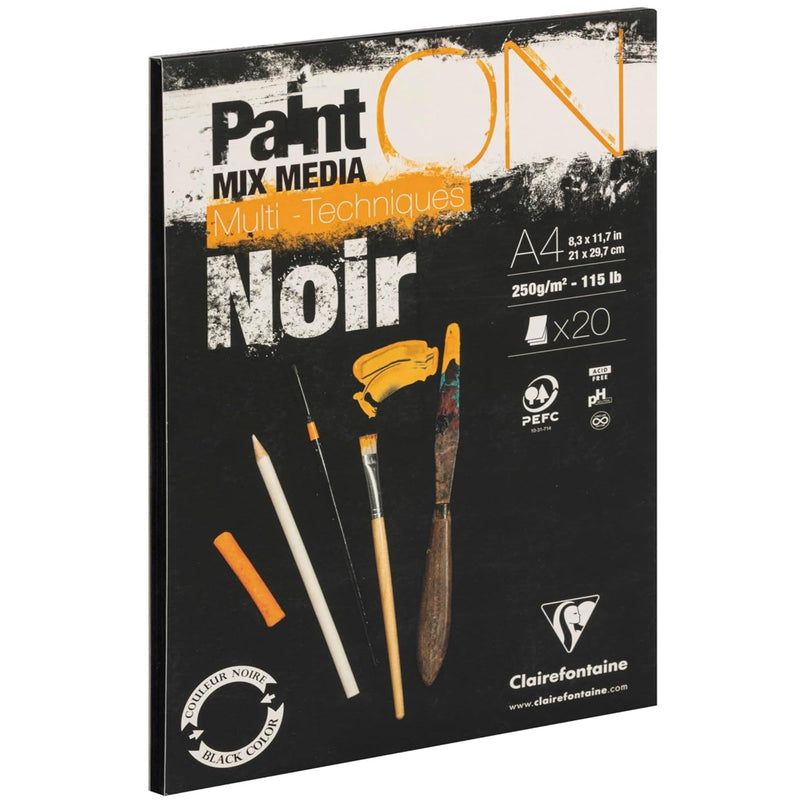 Painting On Multi Technic Black 250G 20 sheets A4 (8.25 x 11.75 in)