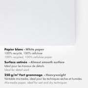 Paint'On recycled paper pad 250G white 30 sheets  A4