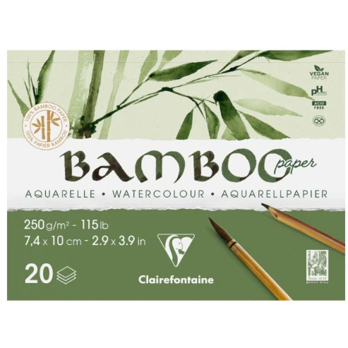 Clairefontaine - Glued Drawing Pad 20 BambooS 250G 10X15Cm L