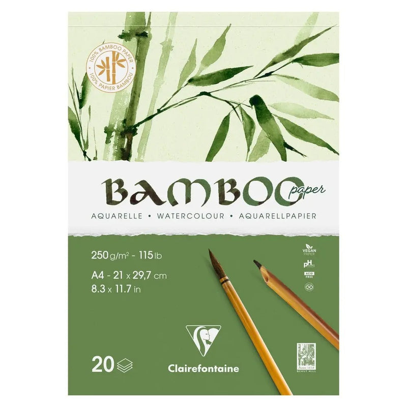 Clairefontaine - Glued Drawing Pad 20 BambooS 250G A4