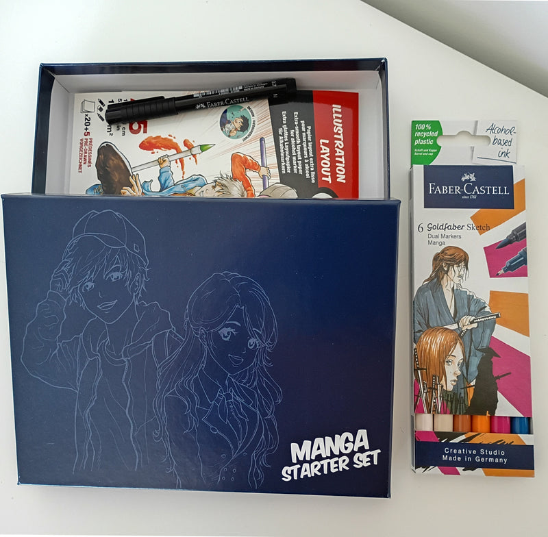 Manga Starter Set Clairefontaine A5 Manga Pad and Sketch markers