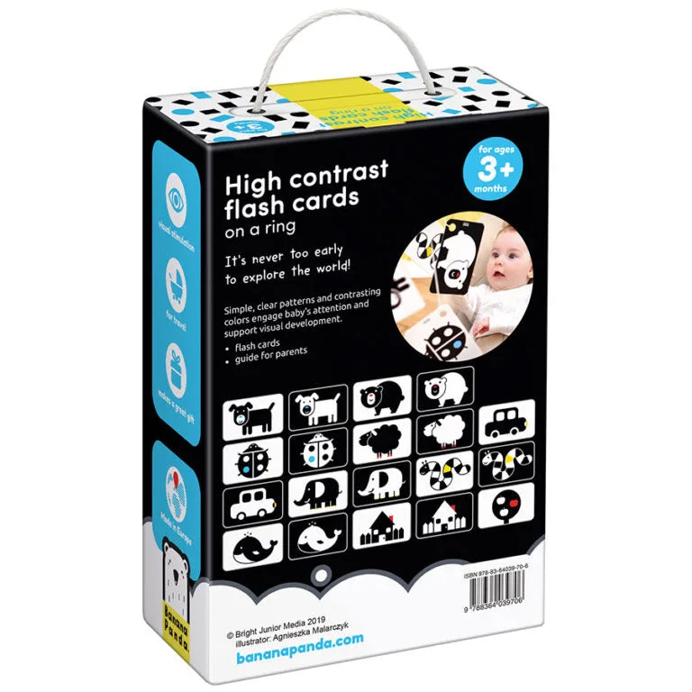 Banana Panda - High Contrast - Flash Cards On A Ring (3M+)