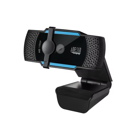 Adesso - 1080P (2.0 Megapixel), H.264,  Auto focus Webcam with build in Dual Microphone & Privacy Shutter