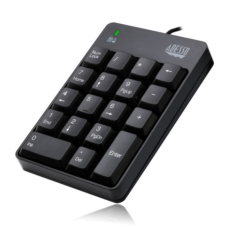 Adesso - Adesso Keypad Wired Mechanical Numeric 18 Keys Spill Resistant - Black