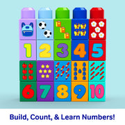 MEGA BLOKS Build & Count Bus 45-Piece Set (JKG34) — number block details