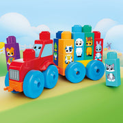 MEGA BLOKS Build & Match Animal Tractor 30-Piece Set (JKG33) — assembled tractor