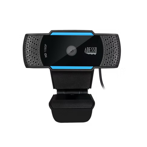Adesso - 1080P (2.0 Megapixel), H.264,  Auto focus Webcam with build in Dual Microphone & Privacy Shutter