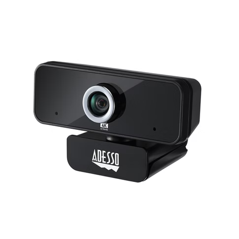 Adesso - Webcam CyberTrack 6S 4K (8MP) Ultra HD Manual Focus with built in Microphone & Privacy Shutter - TAA Compliant