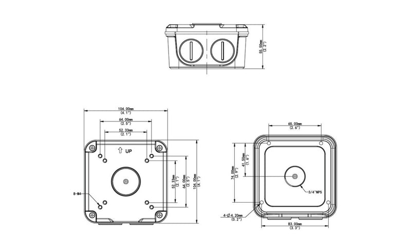 Gyration - Mounting Box for Network Camera ACS-J106 - Aluminum Alloy