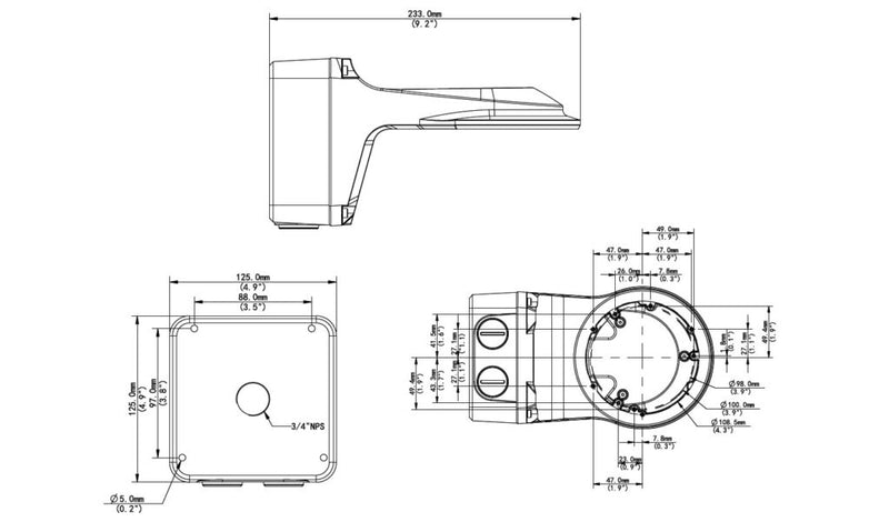Gyration - Wall Mount for Network Camera ACS-J107- Aluminum Alloy