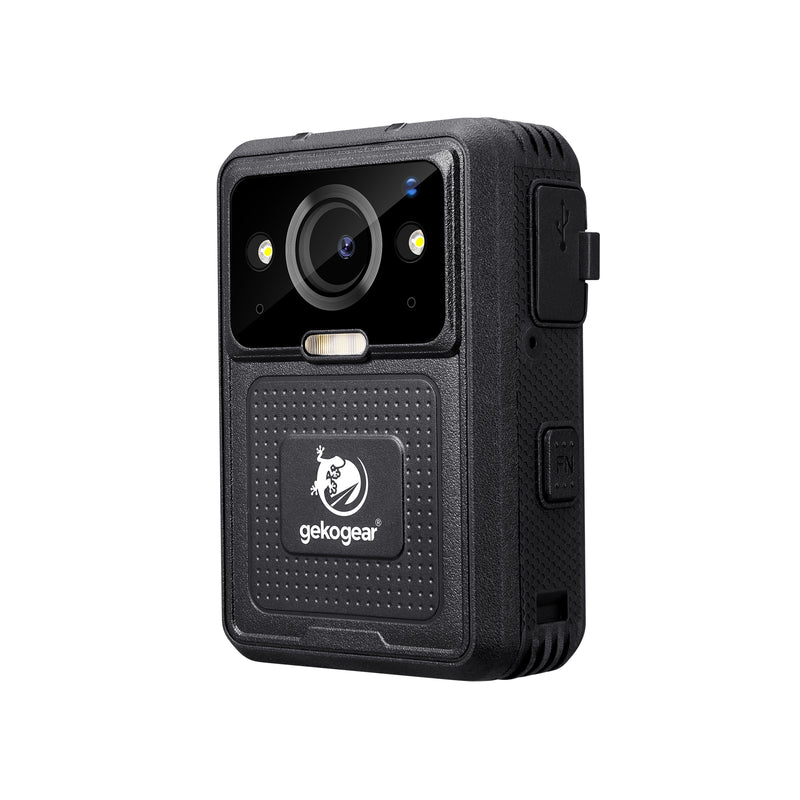 myGEKOgear - myGEKOgear Aegis 400 Body Cam 4K Ultra HD Infrared Night Vision Wide Angle Lens GPS WiFi IP65 Water Resistant 10hr Battery Life - Black