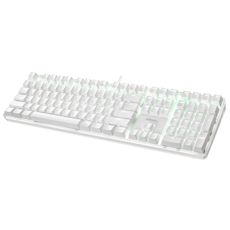 Adesso - Keyboard Wired Multi OS Illuminated Copilot AI Hotkey - White