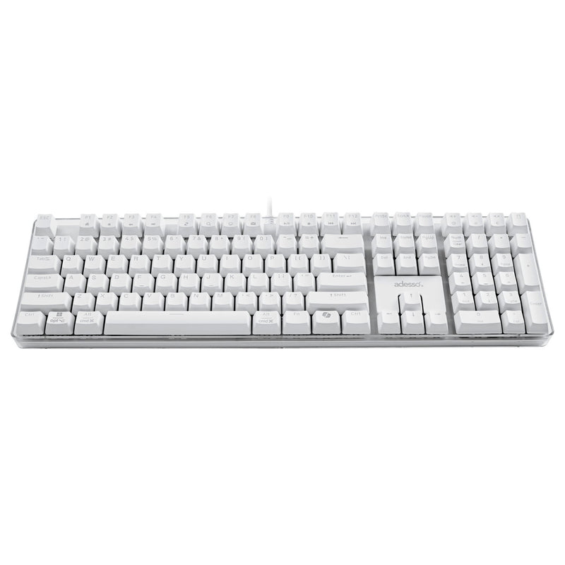 Adesso - Keyboard Wired Multi OS Illuminated Copilot AI Hotkey - White