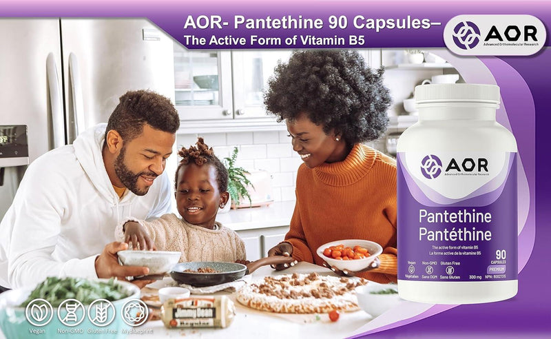 AOR - Pantethine 90s - Active Form of Vitamin B5 Pantothenic Acid - Limolin 