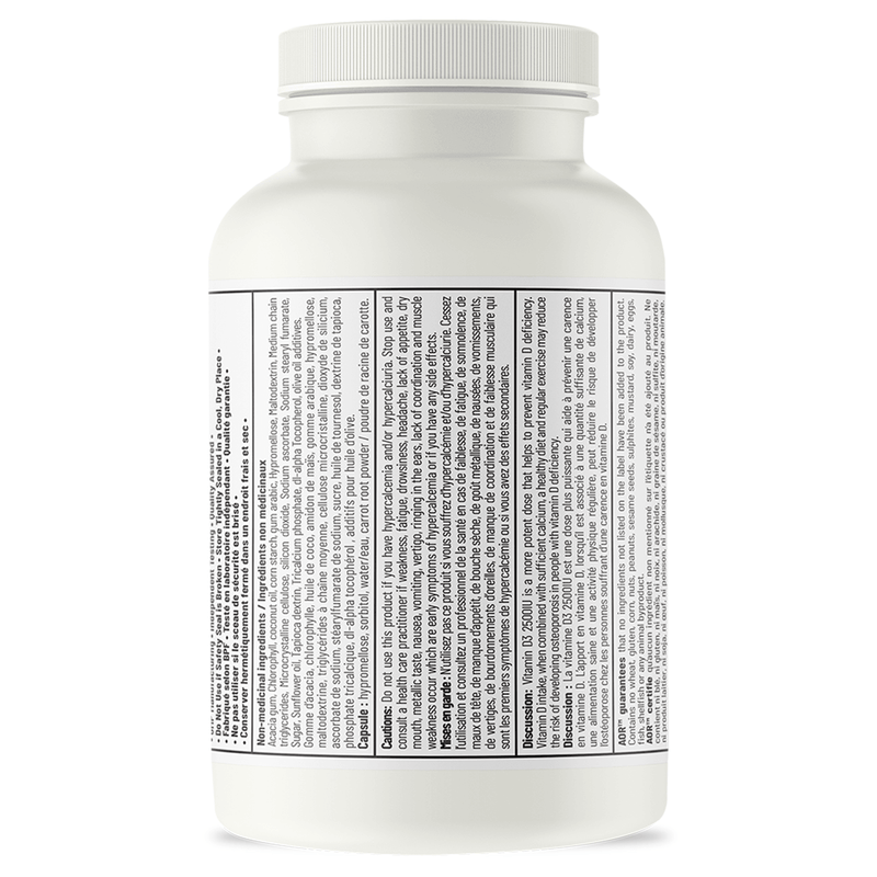 AOR - Vitamin D3 2500IU 60caps - Limolin 
