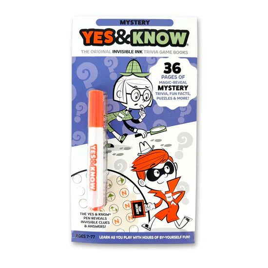 Yes & Know - INVISIBLE INK - GAME BOOK