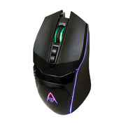 Adesso - Gaming Mouse Wired X5 6 Button Illuminated Multi-Coloured lights up to 6400dpi Ambodextrous PC/Mac - Black - Limolin 