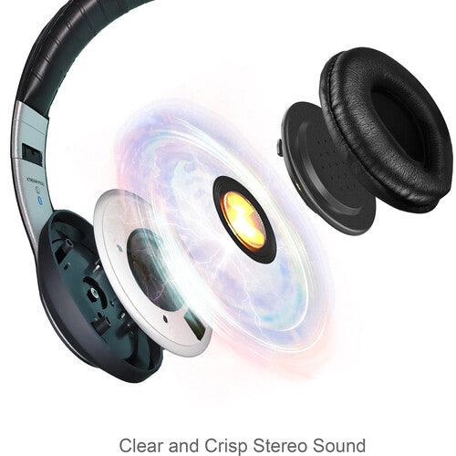 Adesso - Headset Bluetooth with Mic Noise Isolating 35mm Aux Cable Included - Black - Limolin 