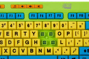 Adesso - Keyboard & Mouse Combo Wired Antimicrobial Kids Large Print - Limolin 