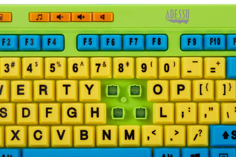 Adesso - Keyboard & Mouse Combo Wired Antimicrobial Kids Large Print - Limolin 