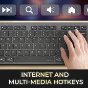 Adesso - Keyboard &amp; Mouse Combo Kit Wireless 2.4Ghz - Black - Limolin 