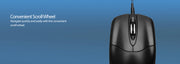 Adesso - Mouse Wired HC-3003US 3 Buttons optical scroll up to 1000dpi PC/Mac - Black - Limolin 