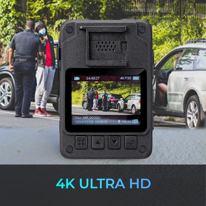 myGEKOgear - myGEKOgear Aegis 400 Body Cam 4K Ultra HD Infrared Night Vision Wide Angle Lens GPS WiFi IP65 Water Resistant 10hr Battery Life - Black