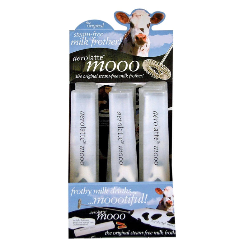 Aerolatte - MOO Milk Frother (Black/White)  | 8.5 Inch - Limolin 
