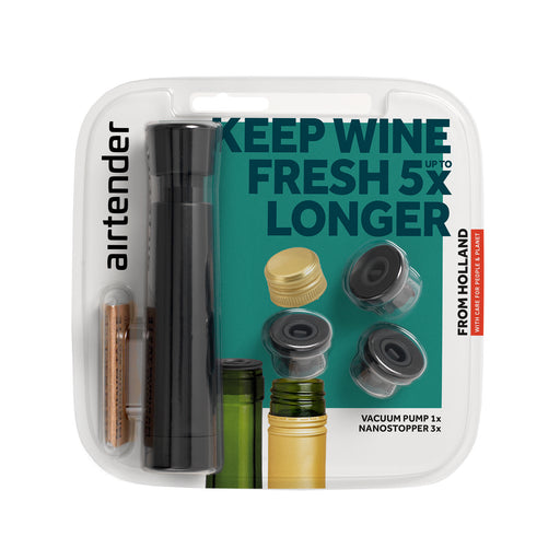 Airtender - Wine Preserver Vacuum Pump - Blister Pack - Limolin 