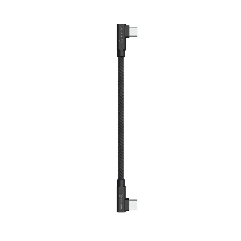 Alogic - 25cm Elements Pro Right-Angle USB-C to Right Angle USB-C Cable - Limolin 