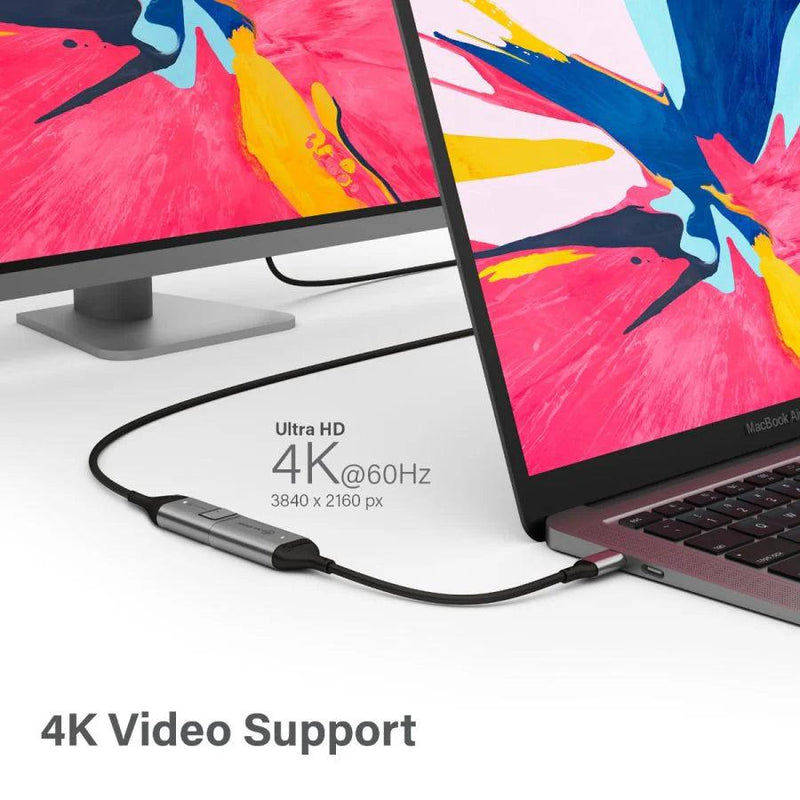 Alogic - Adapter USB-C Male to DisplayPort Female 6in 4K Ultra HD - Grey - Limolin 