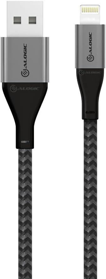 Alogic - Charge & Sync Cable Lightning MFI to USB-A 5ft Super Ultra - Space Grey X - Limolin 