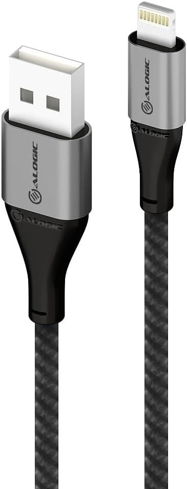 Alogic - Charge & Sync Cable Lightning MFI to USB-A 5ft Super Ultra - Space Grey X - Limolin 
